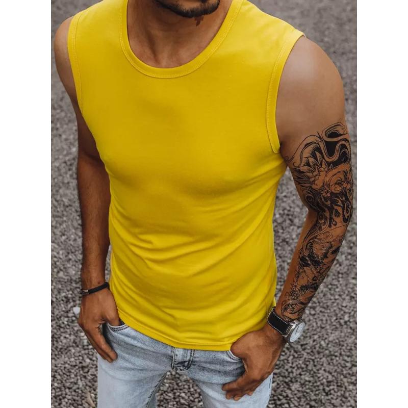 Férfi sima tank top VALE sárga