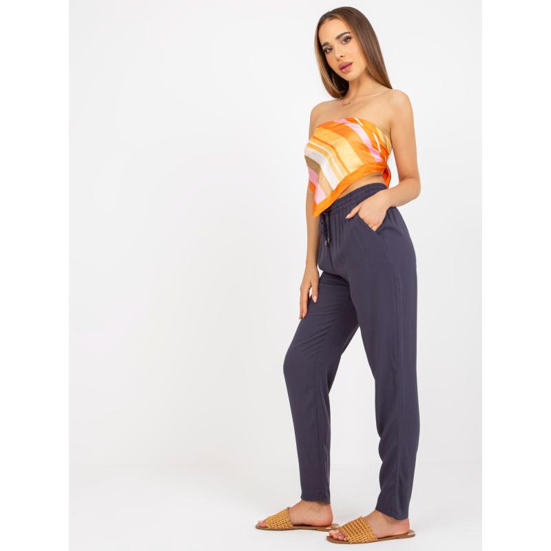 Dámske látkové nohavice, rovné SUBLEVEL graphite