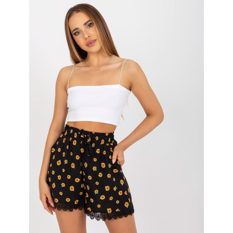 Dámské šortky s potisky SUBLEVEL černé  