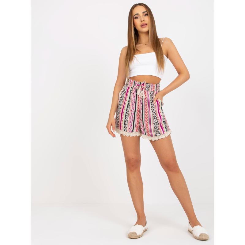 Dámské šortky s kapsami SUBLEVEL fialová a modrá