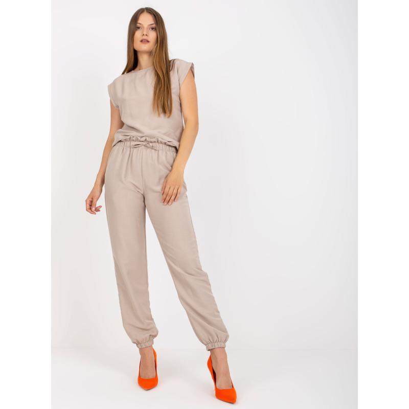 Dámský set s kapsami RUE PARIS béžový 