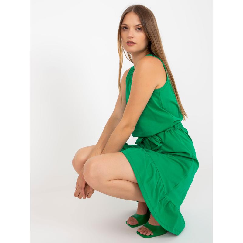 Női ruha nyakkendővel RUE PARIS zöld