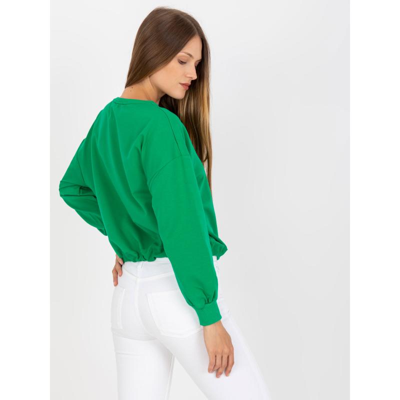 Dámská mikina s kapucí a kapsou RUE PARIS zelená 