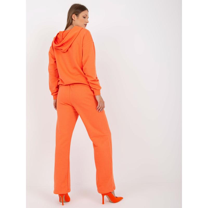 Dámská souprava tepláková s širokými kalhotami CARLIE oranžová 