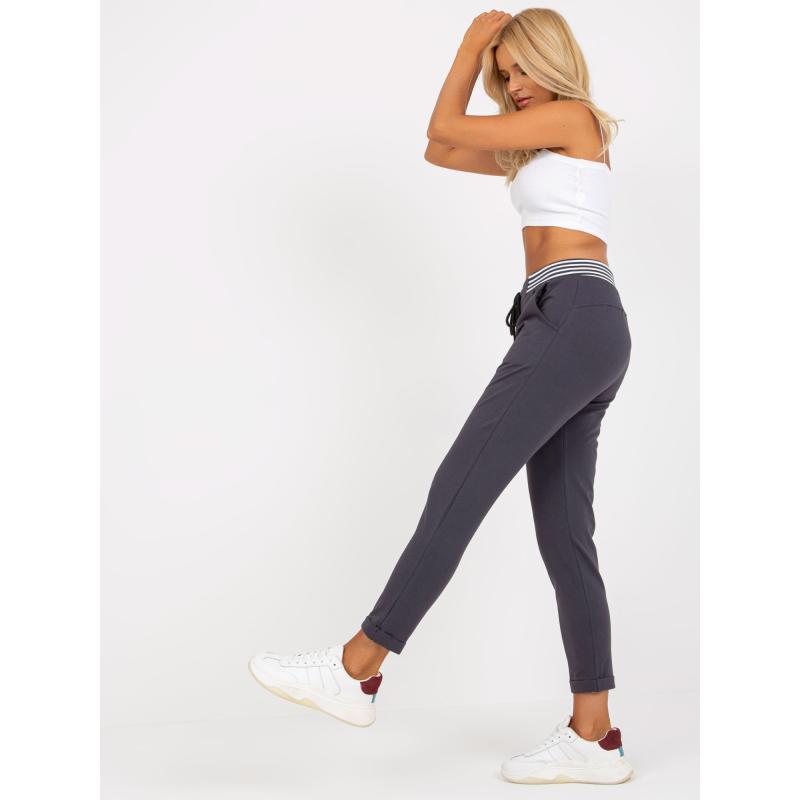 Dámské tepláky RUE PARIS v grafitové barvě