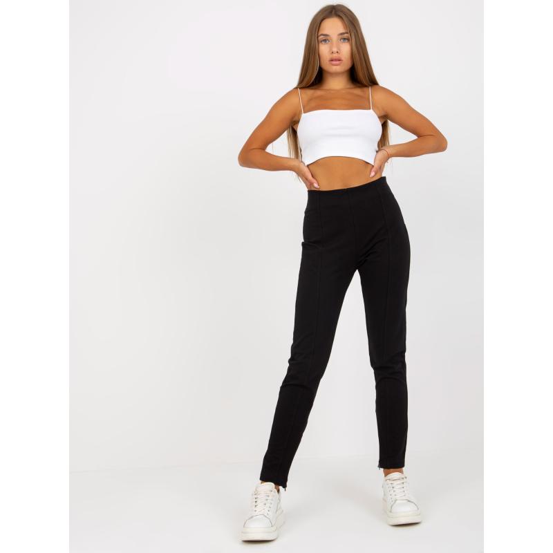 Dámske legíny so zipsami RUE PARIS čierne