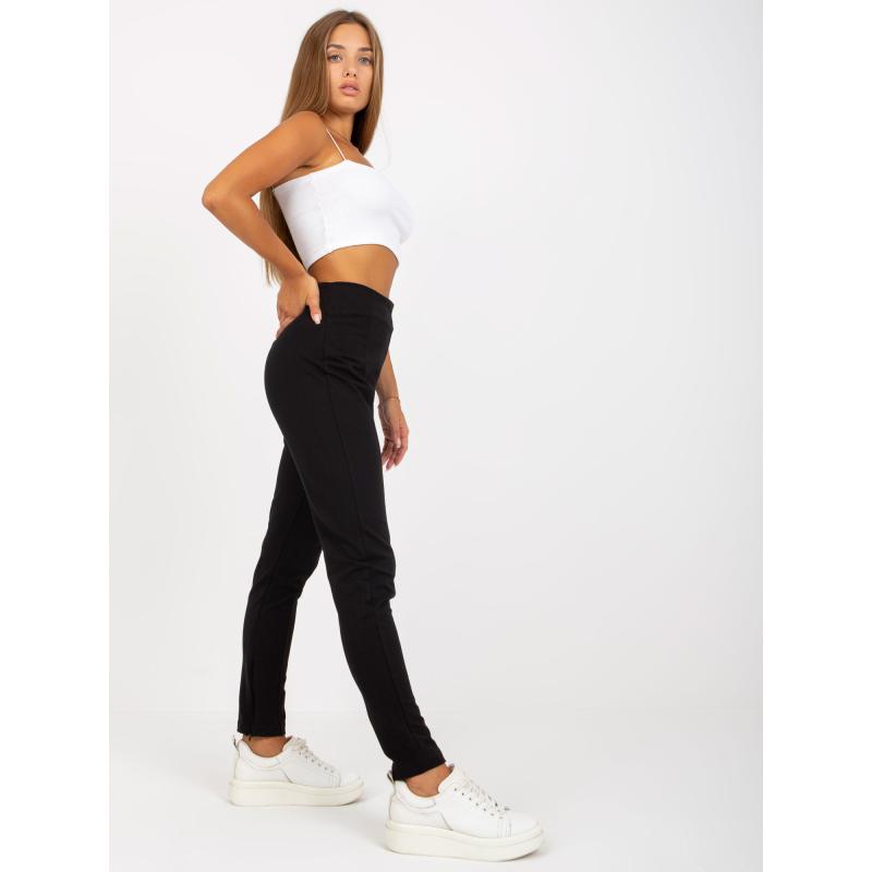 Dámske legíny so zipsami RUE PARIS čierne