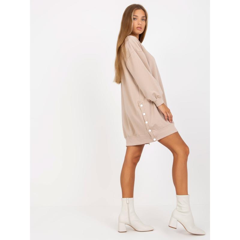 Dámská tunika s dlouhými rukávy RUE PARIS béžová