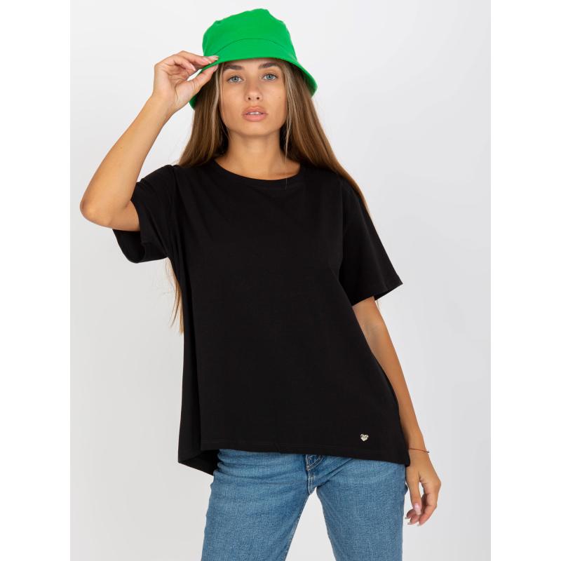 Női kerek nyakú póló BISAY fekete