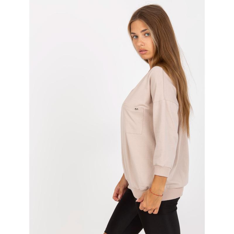 Dámská halenka s 3/4 rukávy bavlněná PILAR béžová 