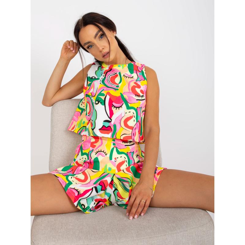 Női rövid felső szett GEMINI sárga