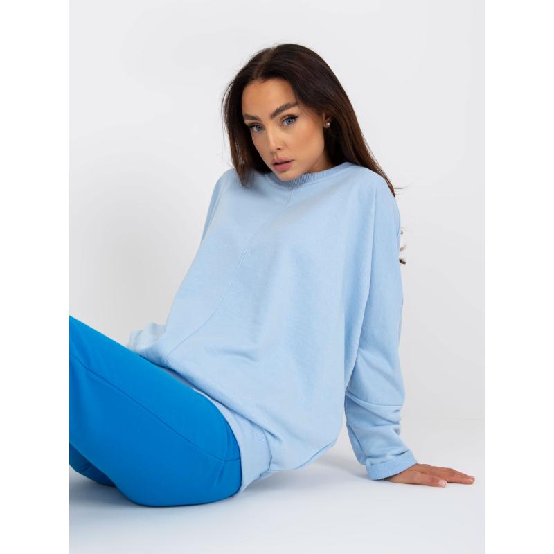 Női túlméretezett pulóver RUE PARIS világoskék