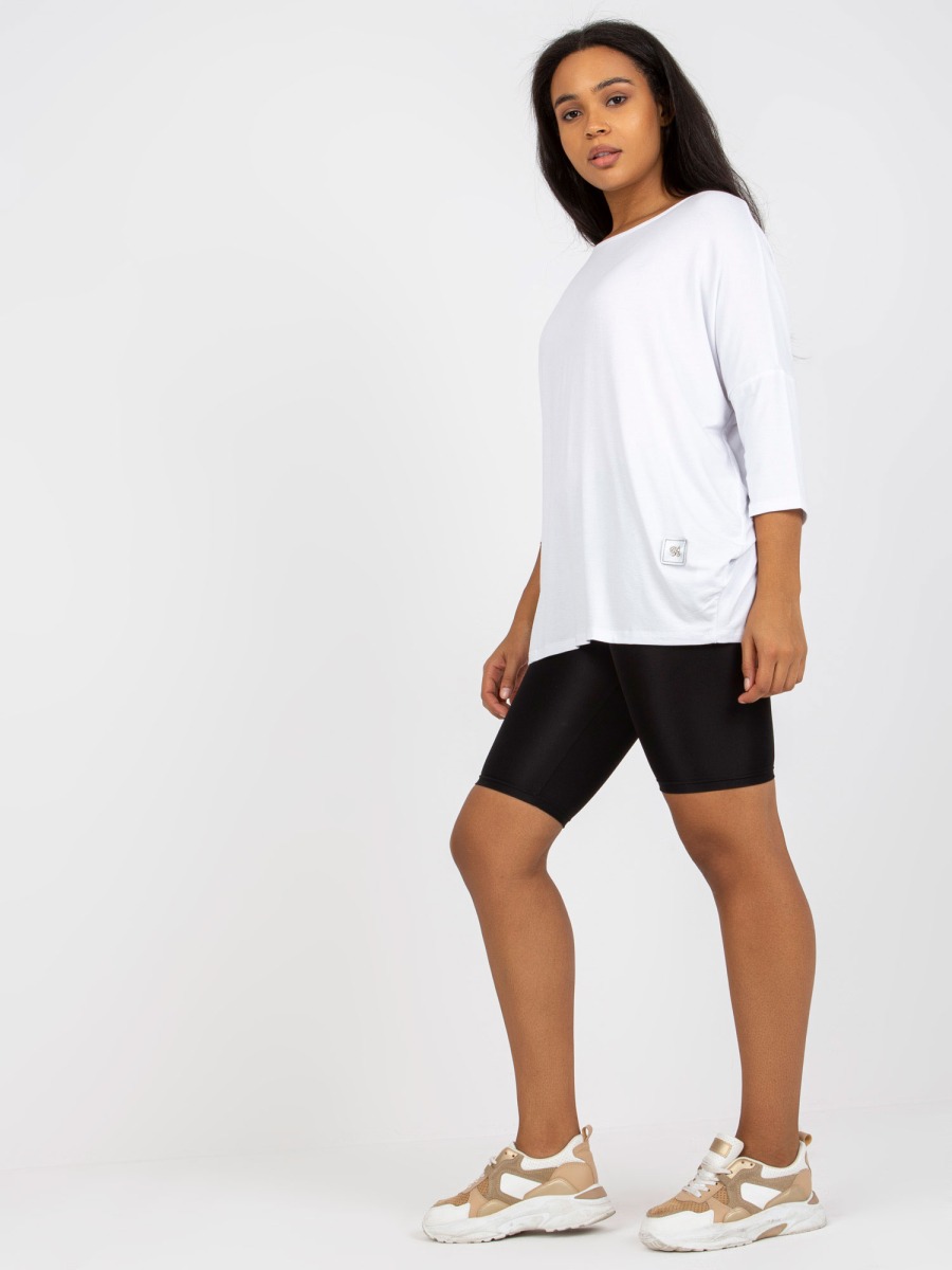 Női 3/4-es ujjú plus size blúz LONA fehér