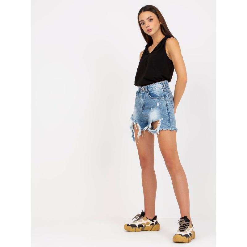 Női v-nyakú felső RUE PARIS fekete