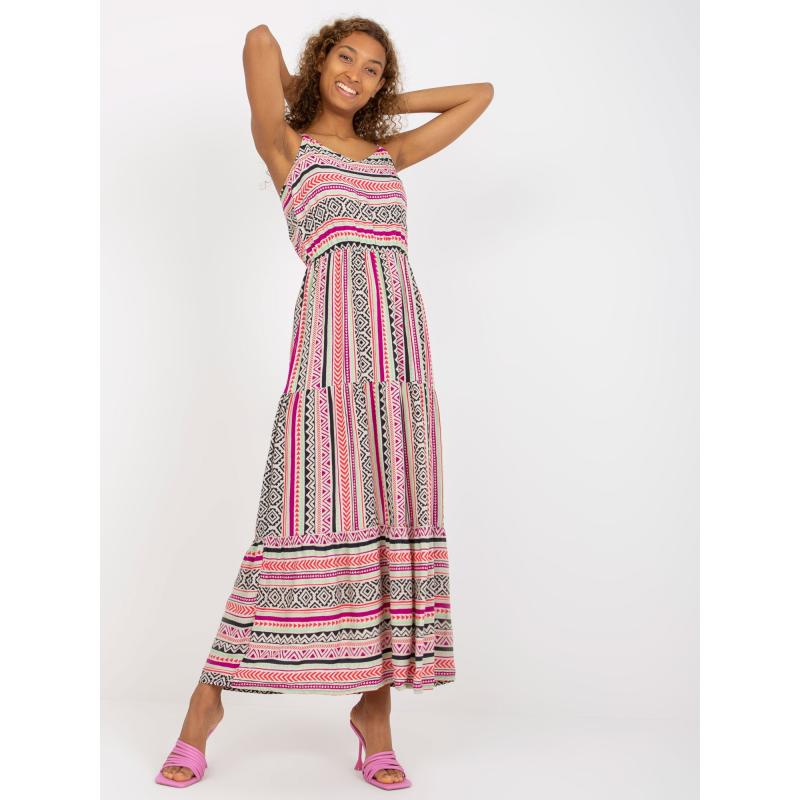 Női fodros szegélyű maxi ruha SUBLEVEL színes
