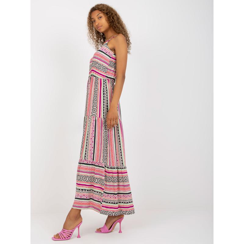 Női fodros szegélyű maxi ruha SUBLEVEL színes