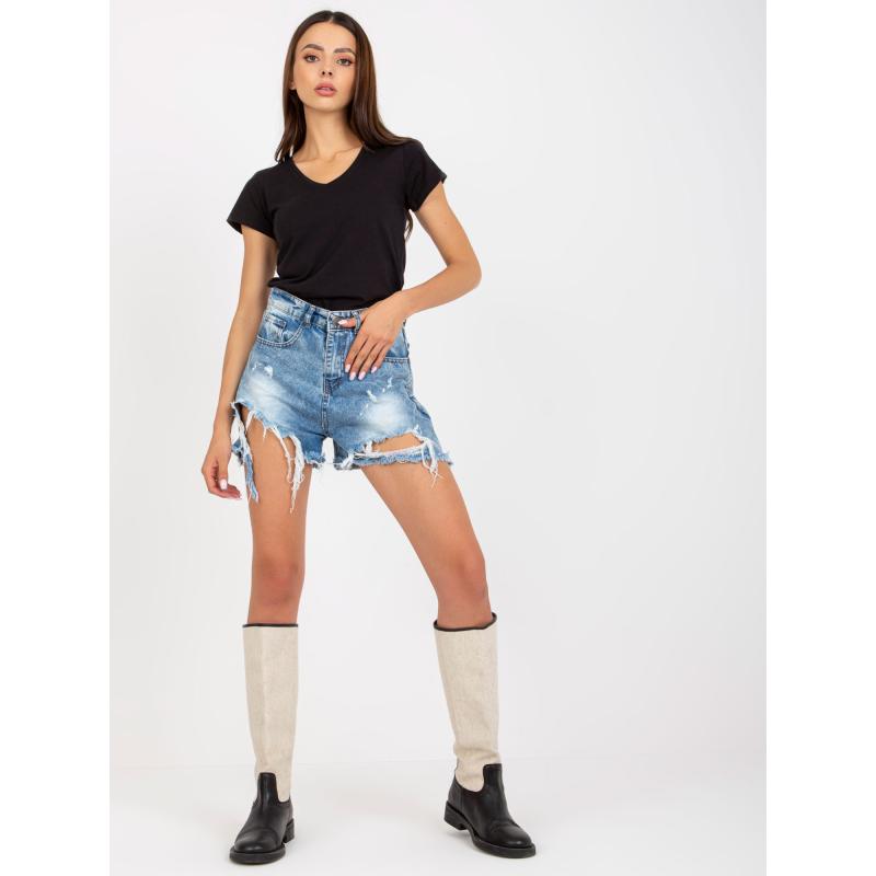 Dámské tričko s krátkým rukávem bavlněné DELMAR černé  