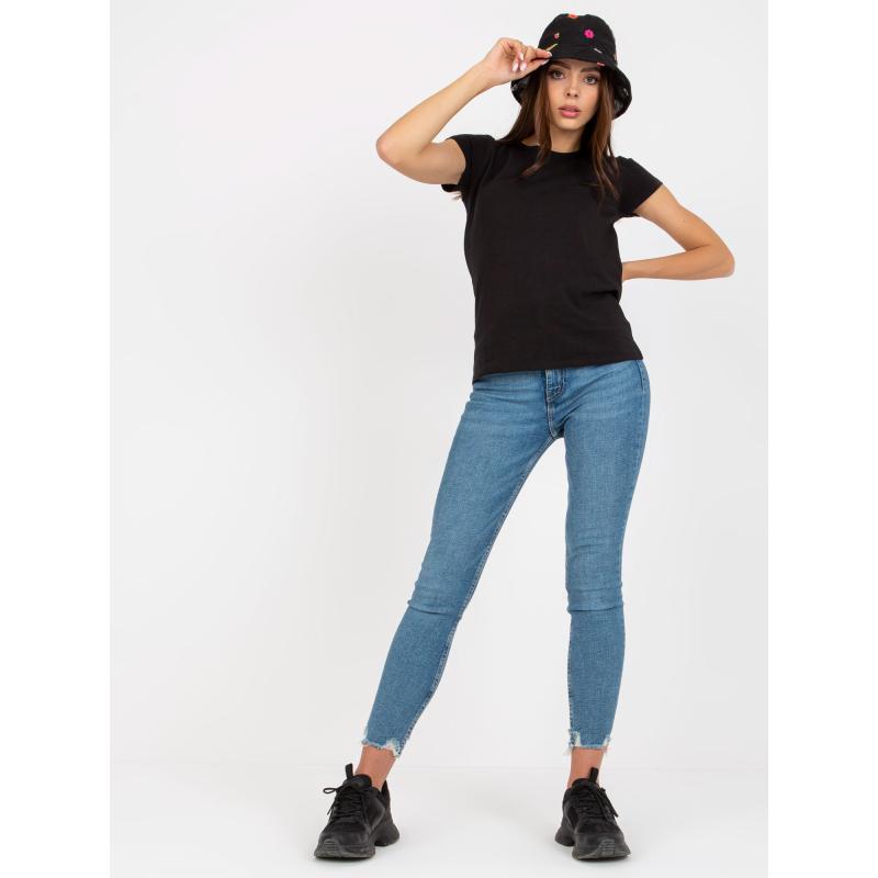 Női pamut póló BASIC fekete