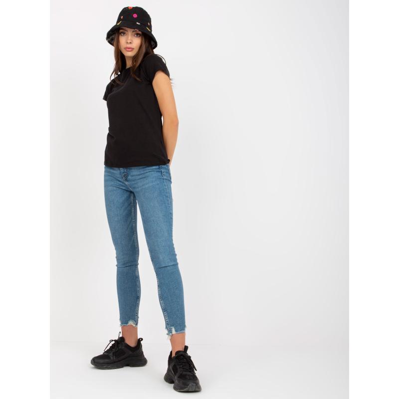 Női pamut póló BASIC fekete