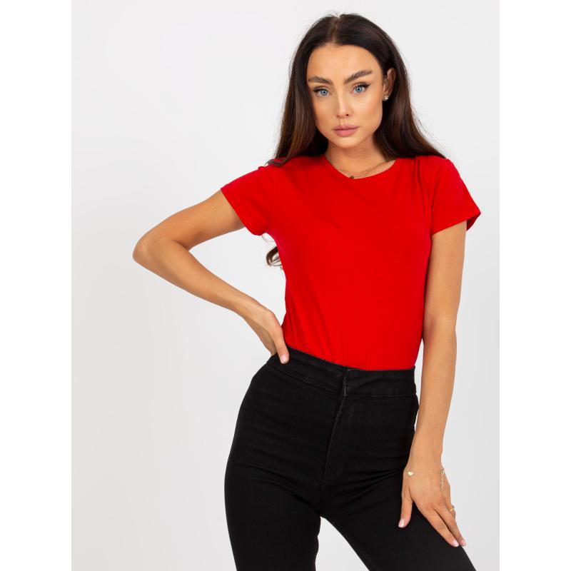 Dámské tričko plus size bavlněné RIMON červené 