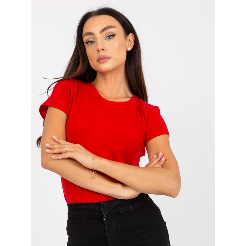 Dámské tričko plus size bavlněné RIMON červené 