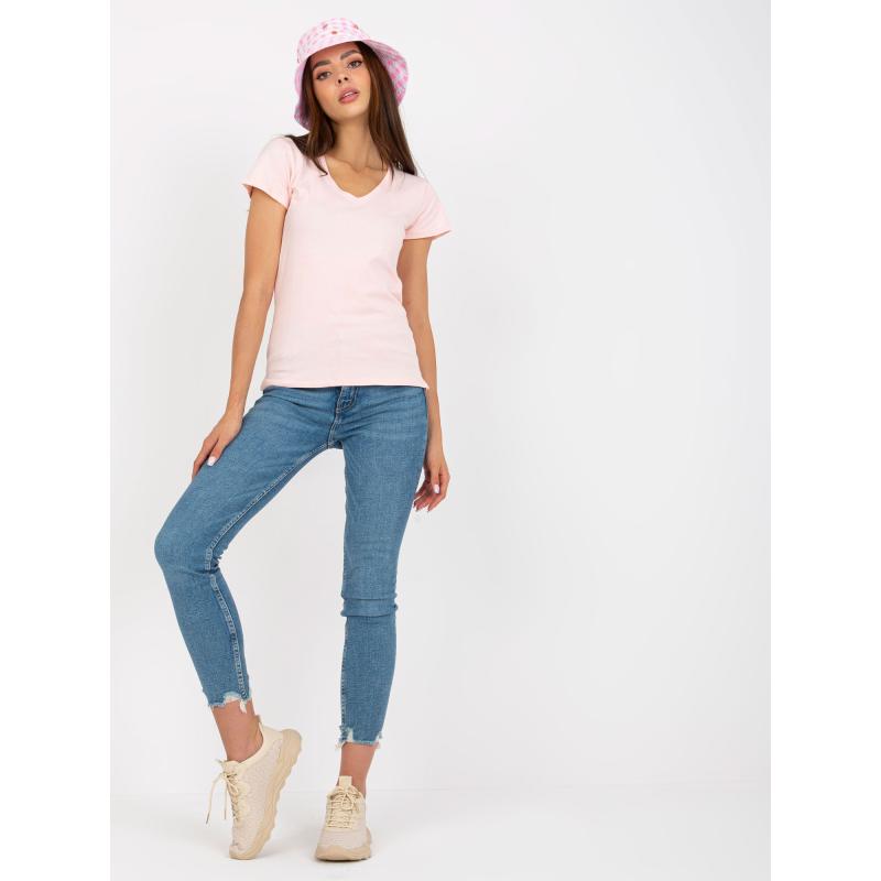 Női kerek nyakú póló NILES világos rózsaszín