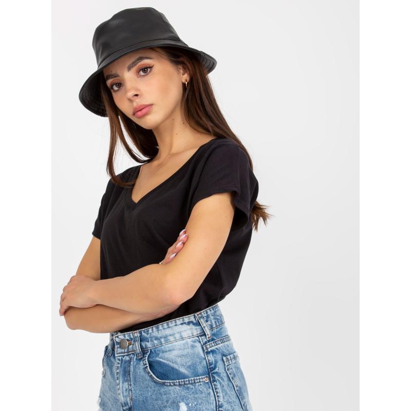 Női pamut póló BASIC fekete