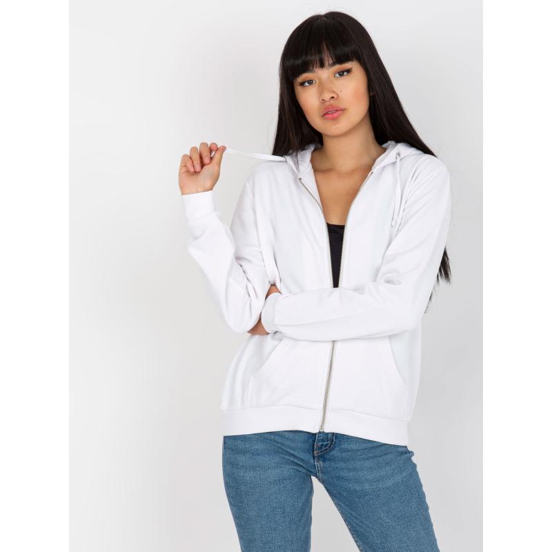 Női OVER zsebes pulóver fehér