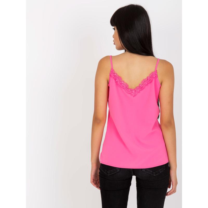 Női felső vékony pántokkal LINES rózsaszín