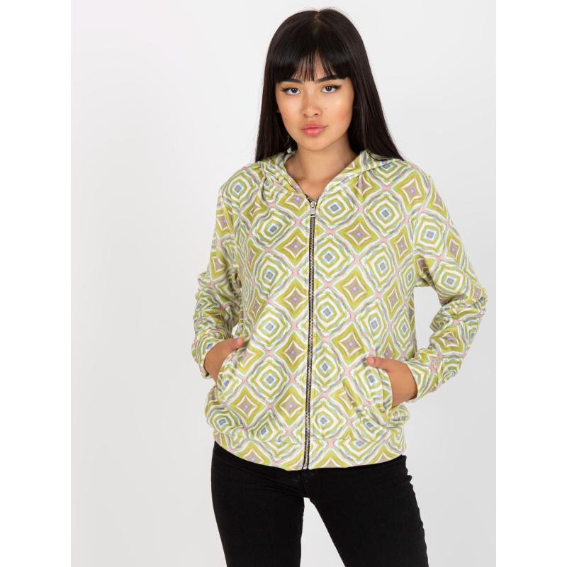 Dámská mikina s potiskem RUE PARIS světle zelená  