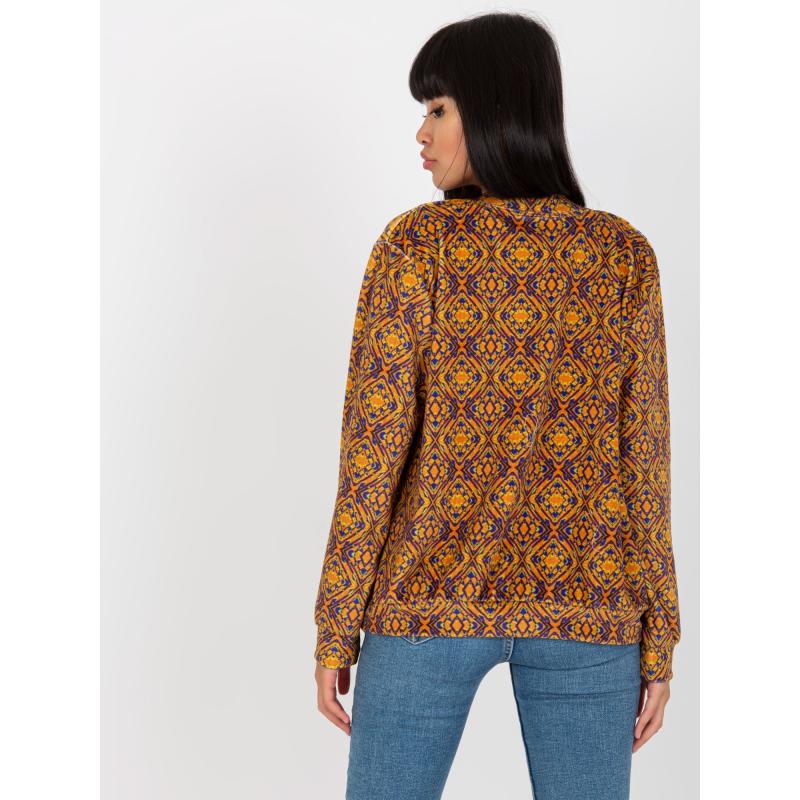 Női bomber pulóver RUE PARIS sötétsárga