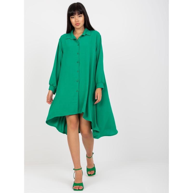 Dámské šaty EMYSER s dlouhými rukávy zelené  