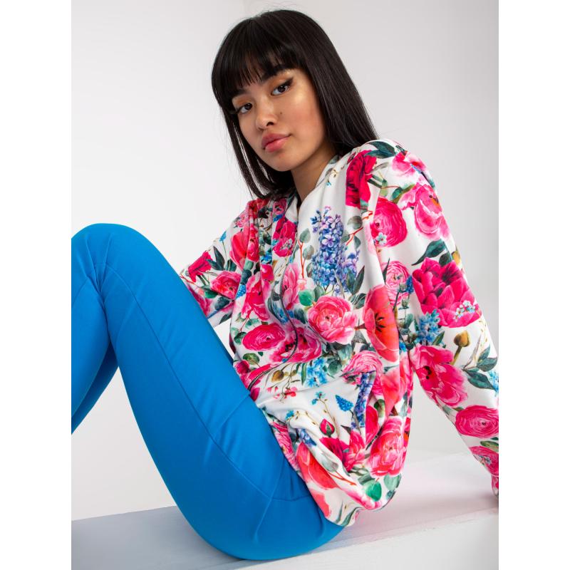 Dámská mikina s potiskem RUE PARIS bílorůžová 