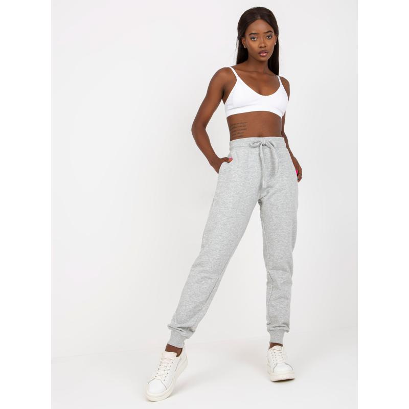 Női melegítőnadrág zsebes melange POTI szürke