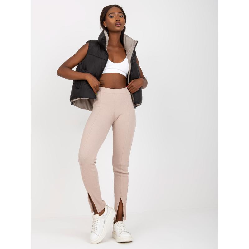 Női fordítható steppelt pehelymellény JULIANA fekete