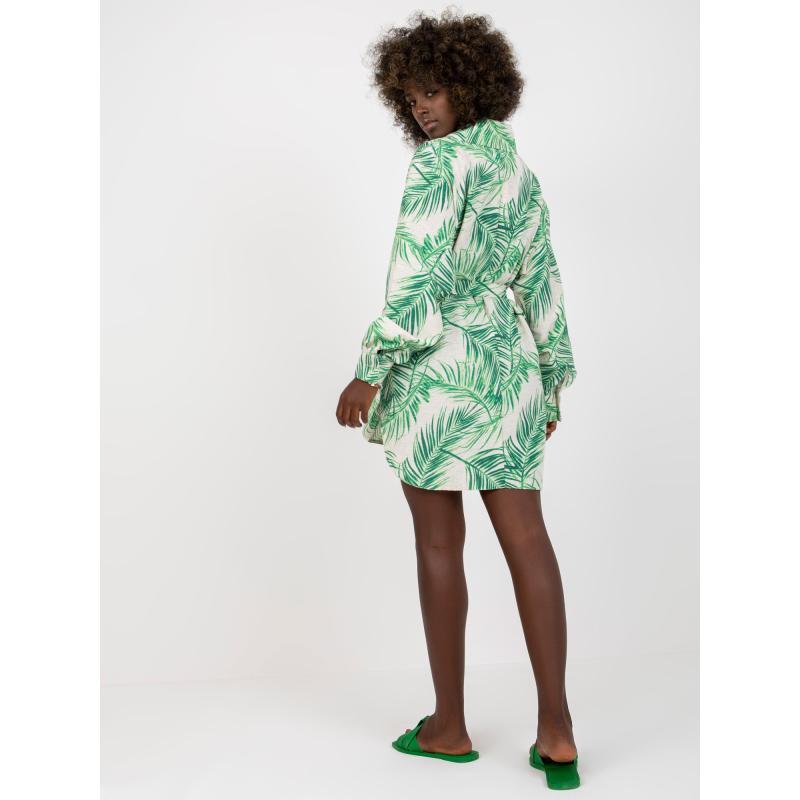 Dámské šaty s kosticemi KIRA zeleno-béžové 