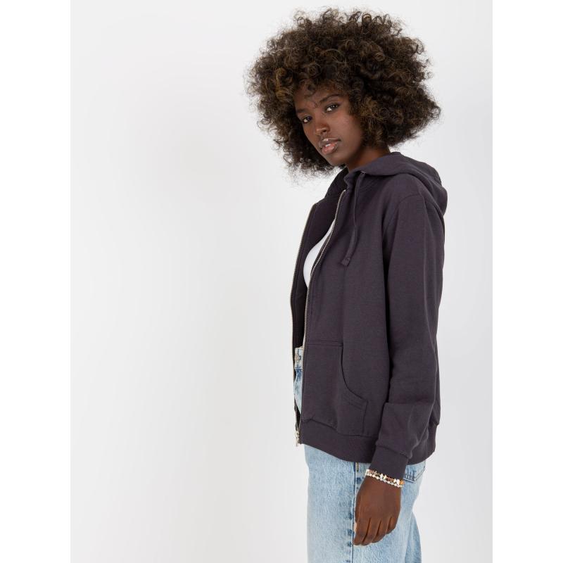 Női cipzáras kapucnis pulóver TREA grafit