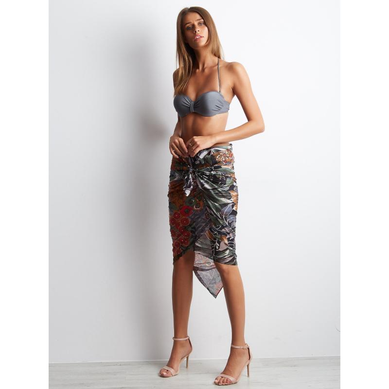 Női mintás pareo fekete