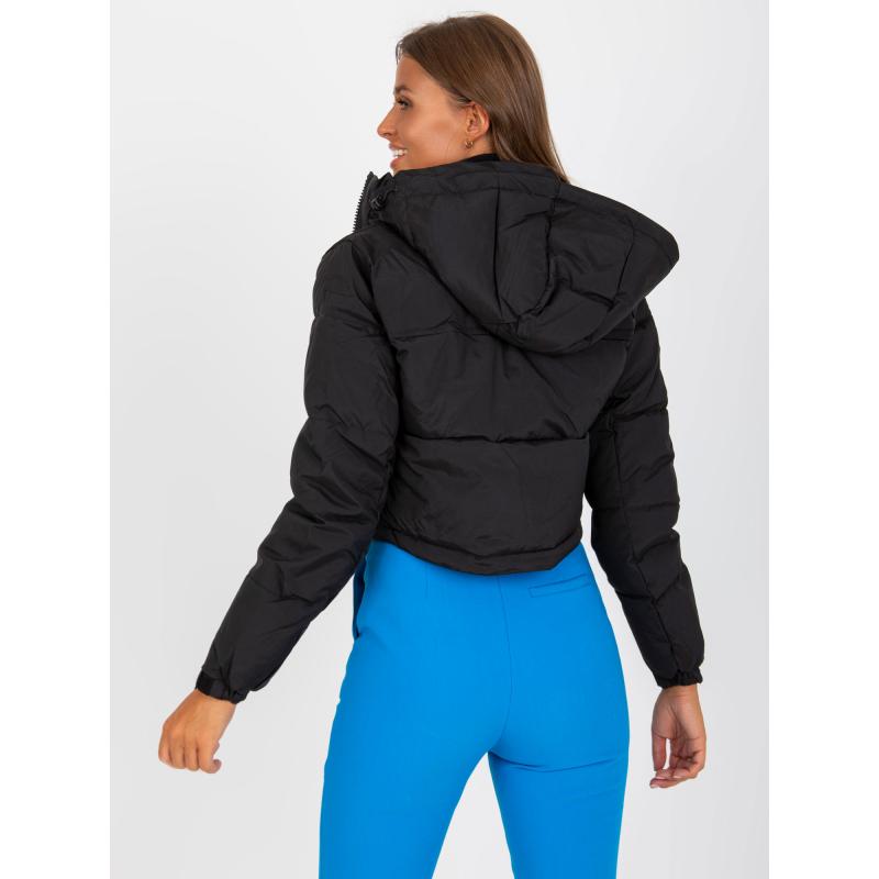 Dámská bunda s kapucí krátká zimní RENATA černá 