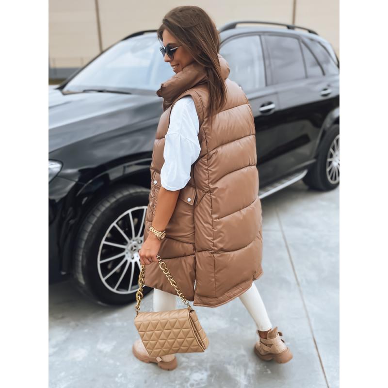 Női steppelt mellény MARIEL barna