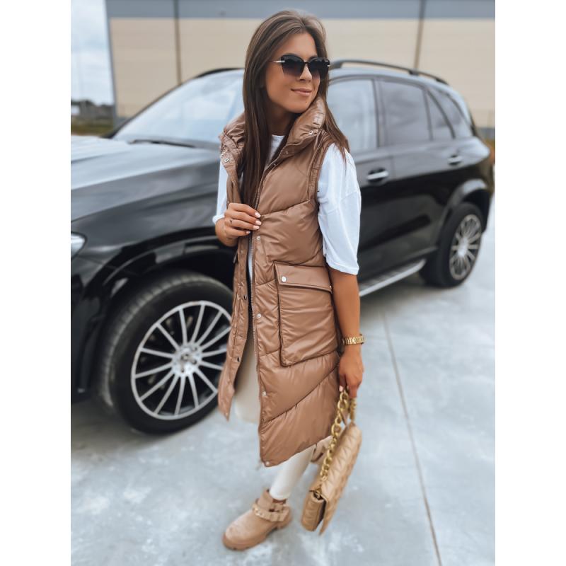 Női steppelt mellény MARIEL barna