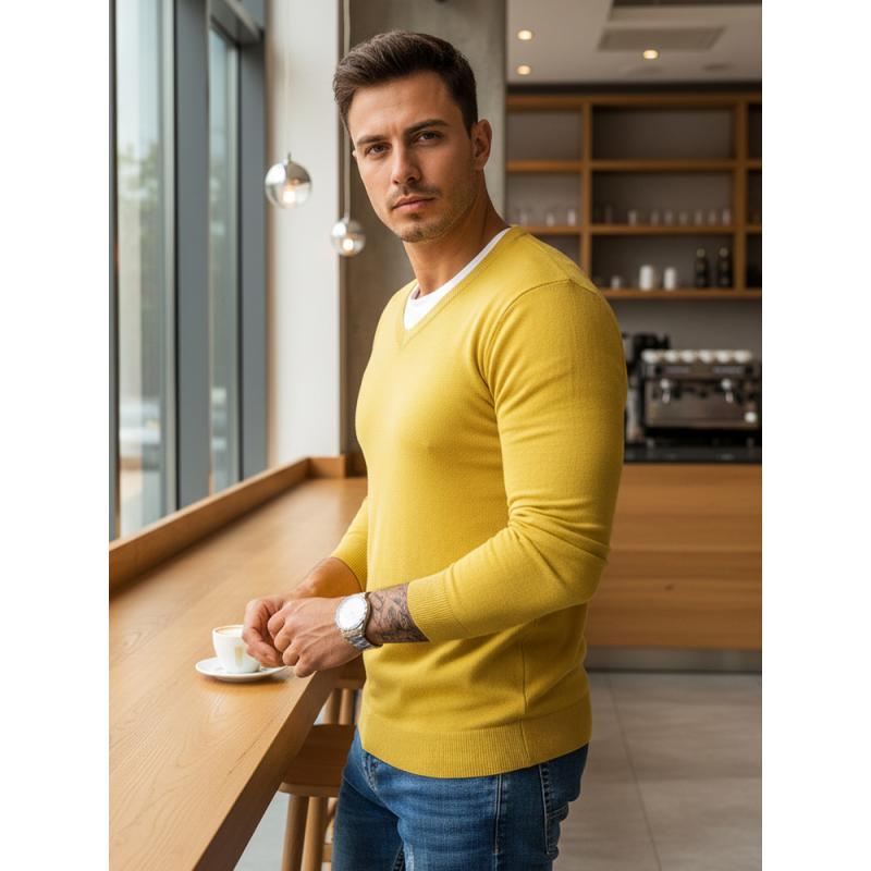 Pánský svetr OMAR žlutý