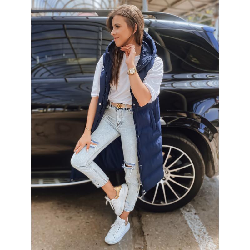 Dámska prešívaná vesta ELLA námornícka modrá