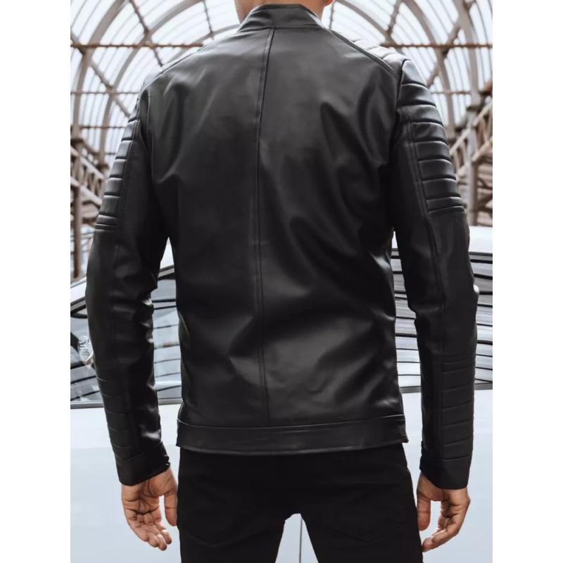 Férfi bőrdzseki ADDIE fekete