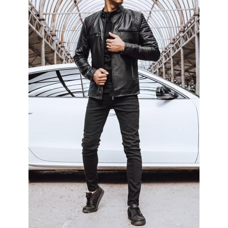 Pánska bunda kožená LUCA čierna