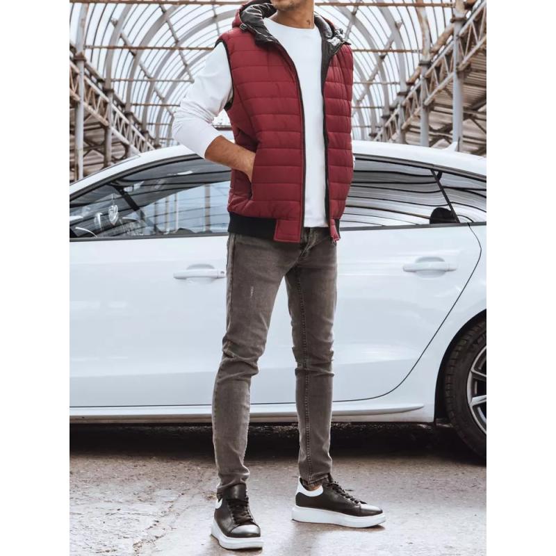 Férfi mellény DONTE bordó