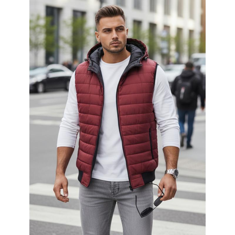 Pánska vesta DONTE vínová