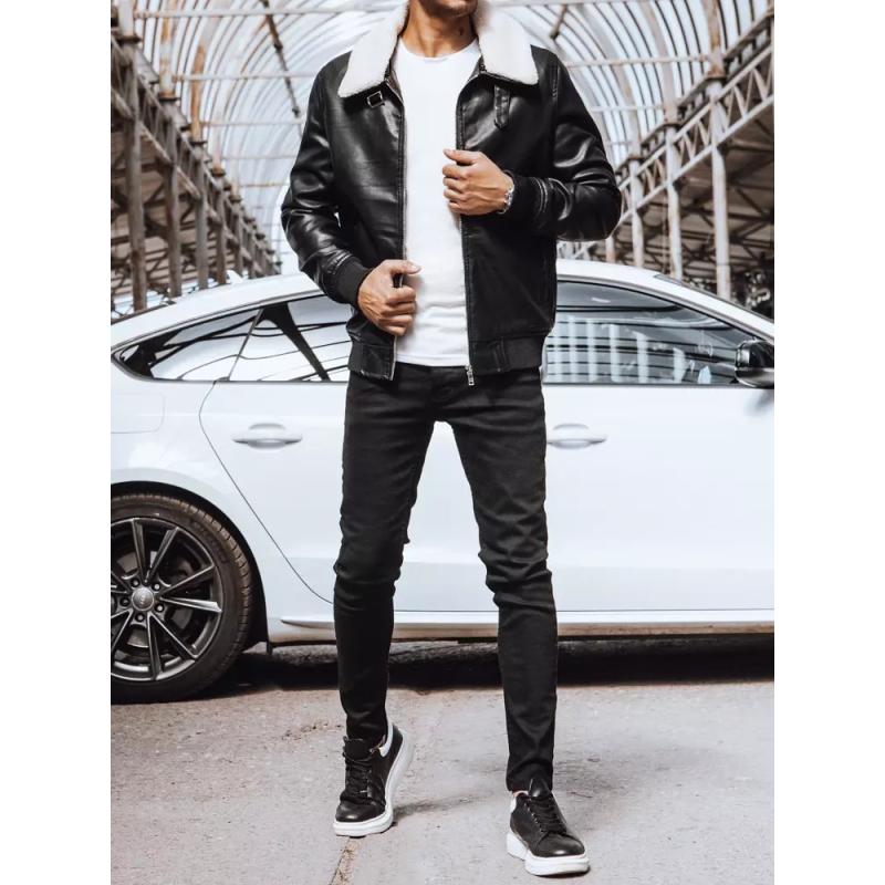 Pánská bunda koženková CRISS černá