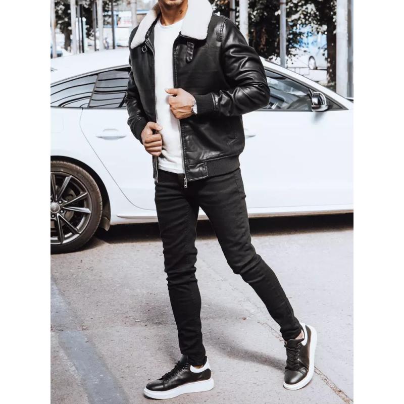 Pánská bunda koženková CRISS černá