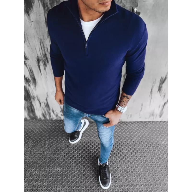 Pánský svetr ZIPS tmavě modrý